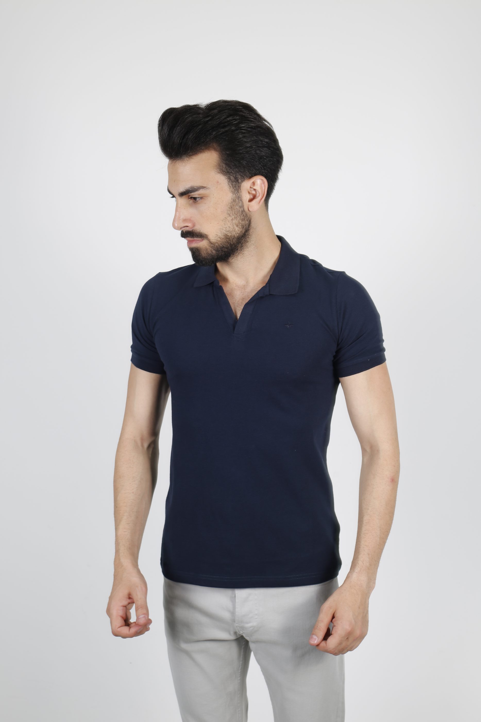 navy blue polo shirt outfit